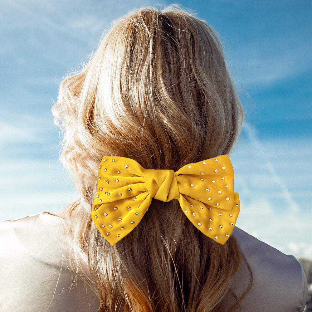 Bling Stone Embellished Bow Barrette - Madeline Love - Flyclothing LLC