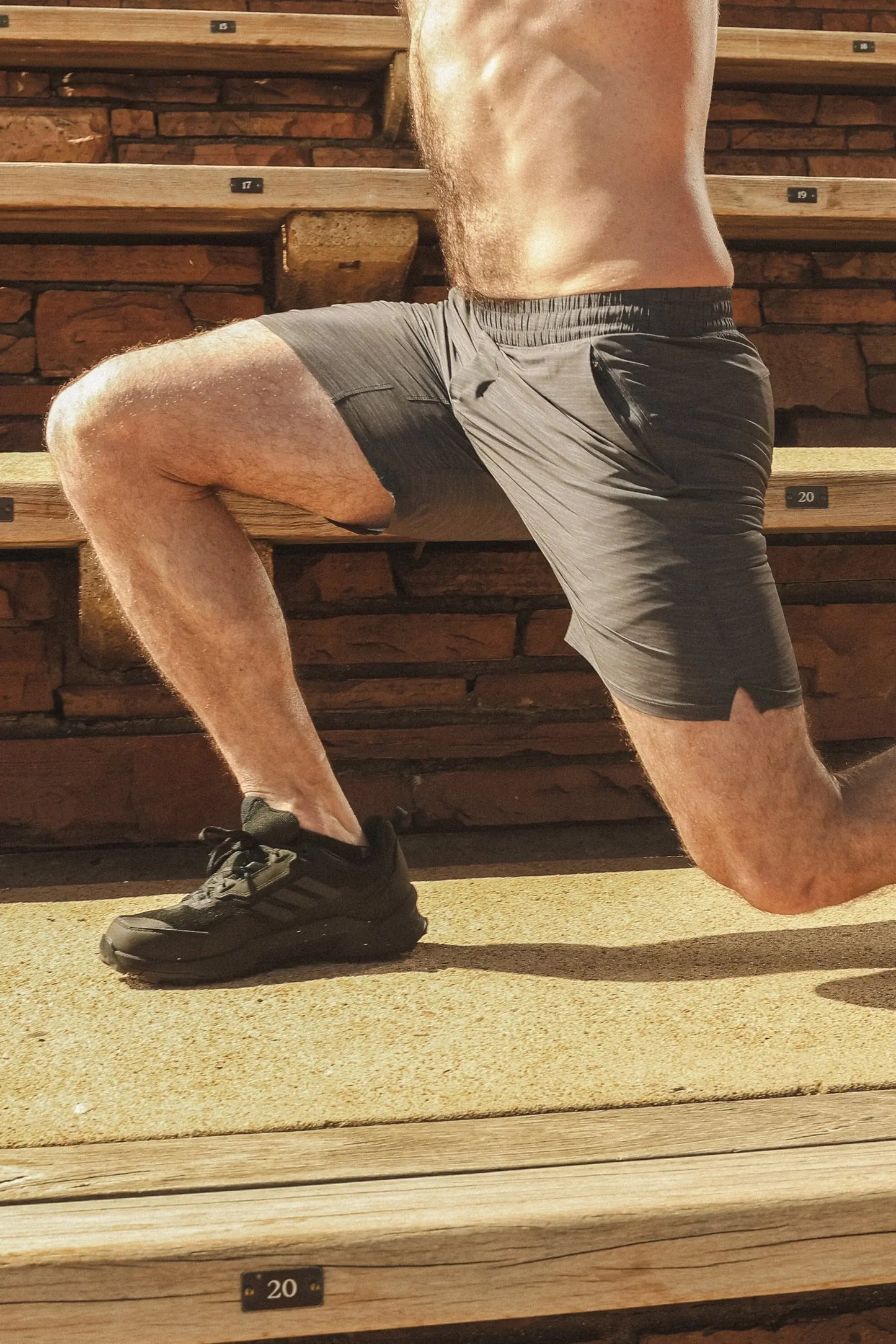 The Tribal Council | Grey Tonal Island Block Ball Hammock® 5 Inch Athletic Shorts - Shinesty - Flyclothing LLC