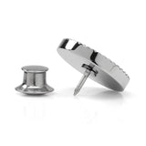 Stainless Steel Rope Border Round Engravable Lapel Pin - Cufflinks.com - Flyclothing LLC