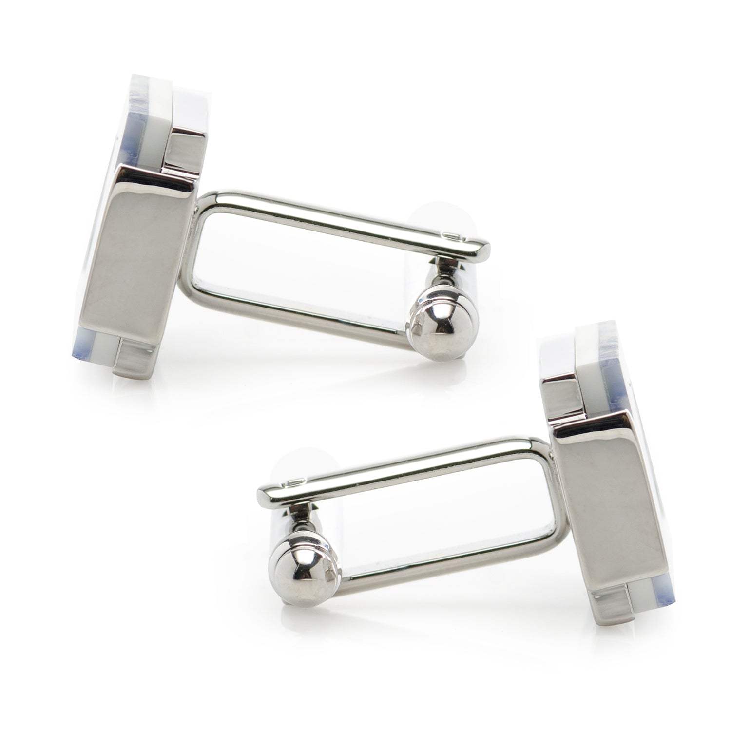 Floating Mother of Pearl Checkered Cufflinks - Cufflinks.com - Flyclothing LLC