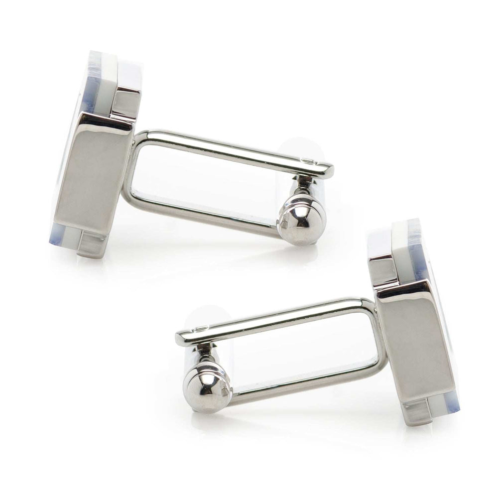 Floating Mother of Pearl Checkered Cufflinks - Cufflinks.com - Flyclothing LLC