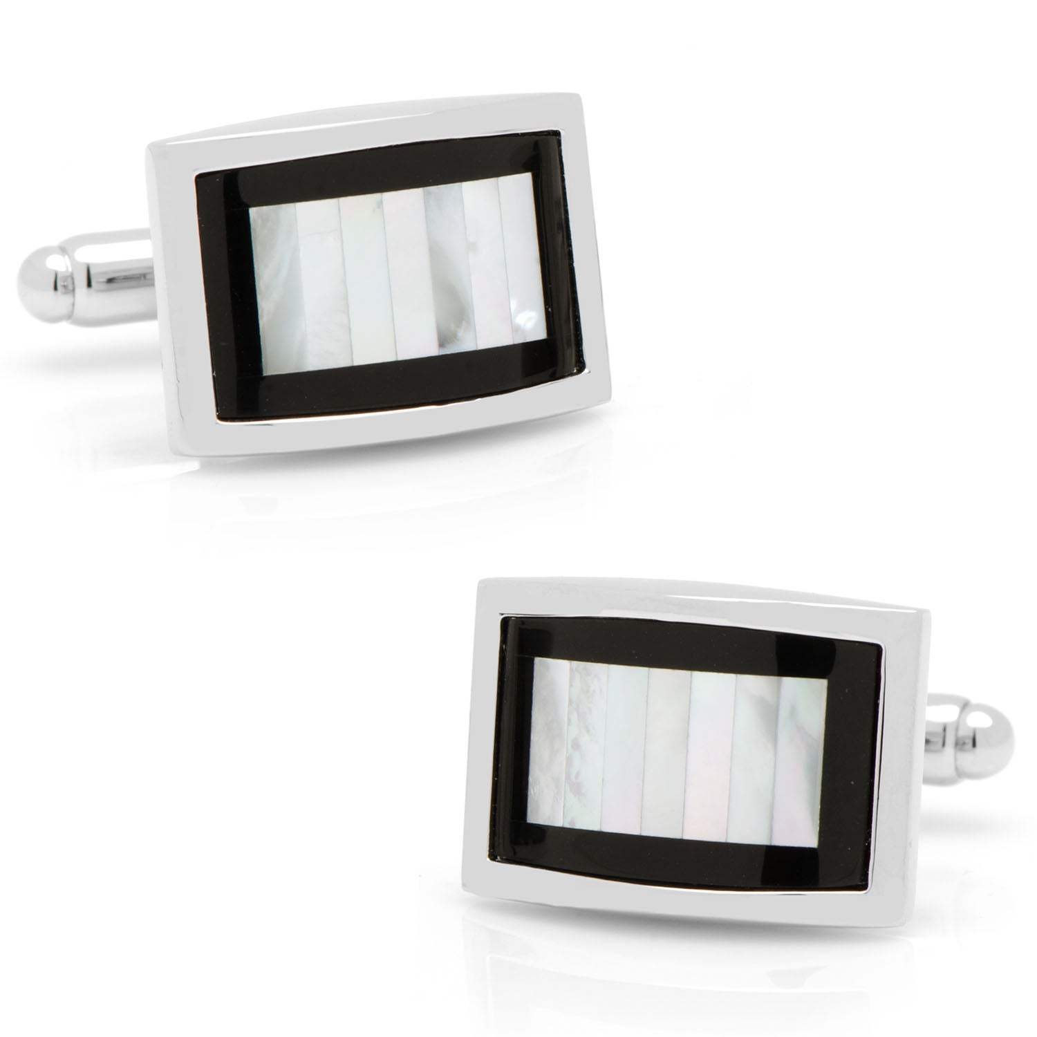 Onyx and Mother of Pearl Key Cufflinks - Cufflinks.com - Flyclothing LLC