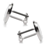 Onyx and Mother of Pearl Checker Step Cufflinks - Cufflinks.com - Flyclothing LLC