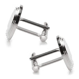Onyx and Mother of Pearl Checker Step Cufflinks - Cufflinks.com - Flyclothing LLC