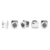 Onyx and Mother of Pearl Checker 5-Stud Set - Cufflinks.com - Flyclothing LLC