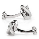 Double Sided Silver Knot Cufflinks - Cufflinks.com - Flyclothing LLC