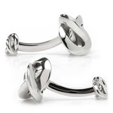 Double Sided Silver Knot Cufflinks