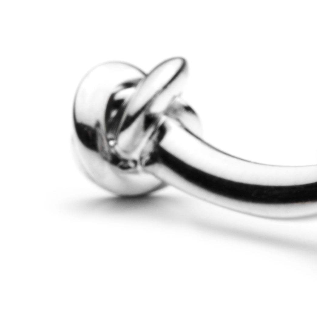 Double Sided Silver Knot Cufflinks - Cufflinks.com - Flyclothing LLC