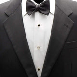 Double Sided Gold Onyx Round Beveled 5-Stud Set - Cufflinks.com - Flyclothing LLC