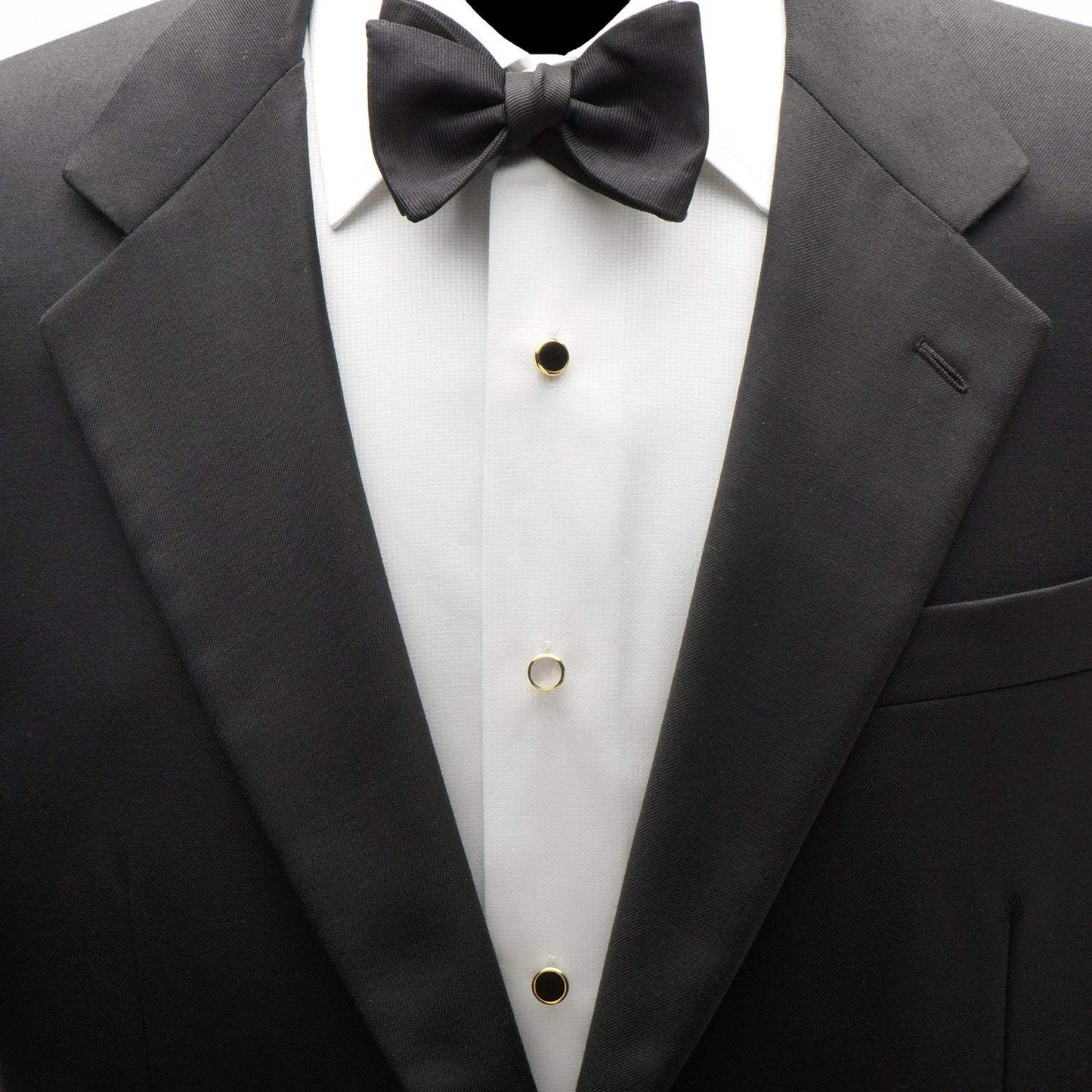 Double Sided Gold Onyx and Mother of Pearl Round 5-Studs - Cufflinks.com - Flyclothing LLC