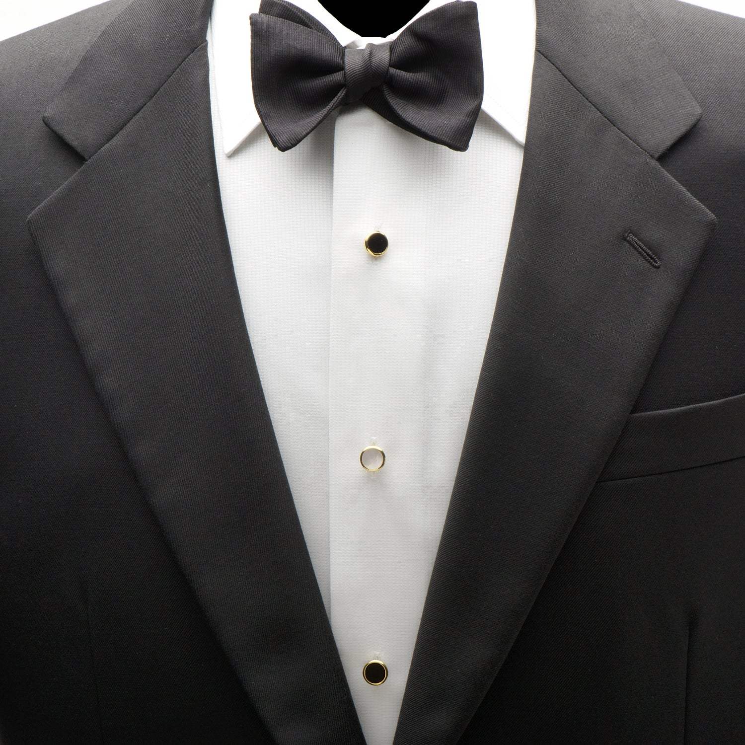 Double Sided Gold Onyx and Mother of Pearl Round 5-Studs - Cufflinks.com - Flyclothing LLC
