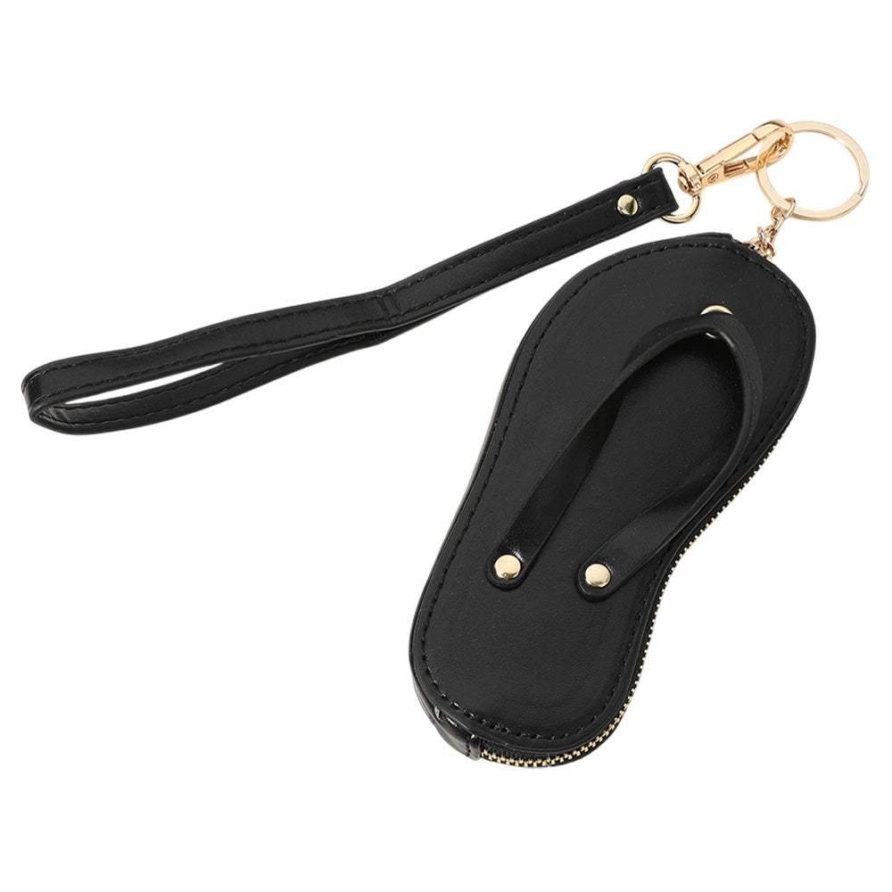 Faux Leather Flip-flop Mini Wristlet Bag Charm Coin Purse - Madeline Love - Flyclothing LLC