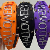 HALLOWEEN Message Stone Cluster Embellished Knot Headband - Madeline Love - Flyclothing LLC