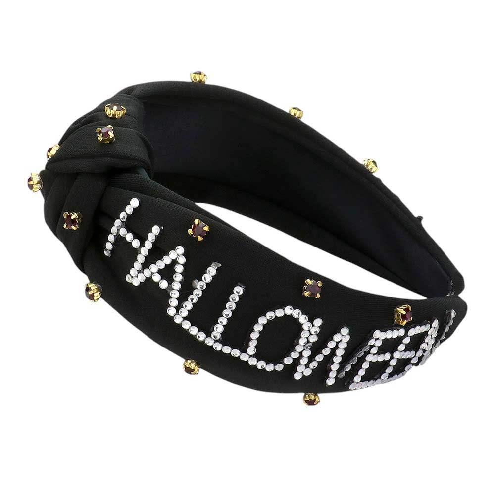HALLOWEEN Message Stone Cluster Embellished Knot Headband - Madeline Love - Flyclothing LLC