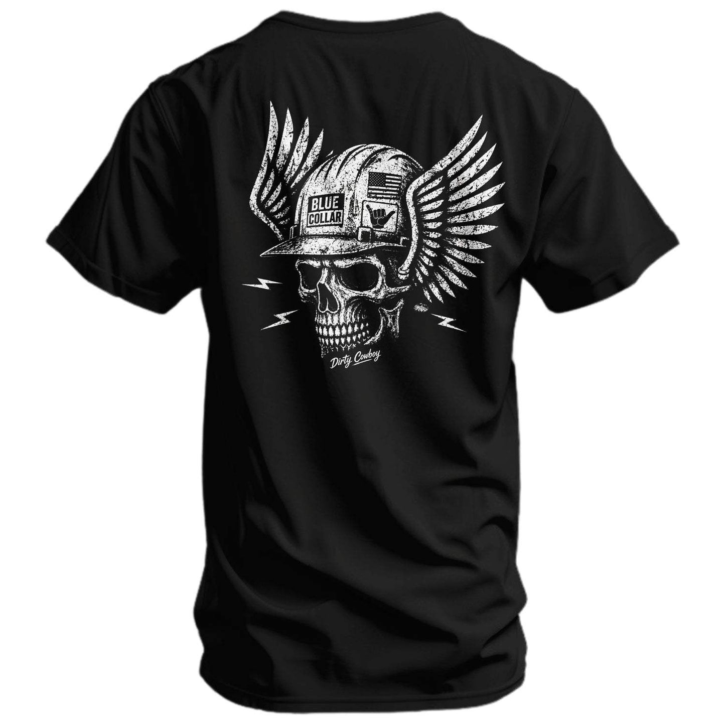 Blue Collar Skull Men's T-Shirt - DIRTY COWBOY USA - Flyclothing LLC