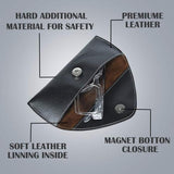 Tan Leather Sunglasses Case - Classy Leather Bags - Flyclothing LLC
