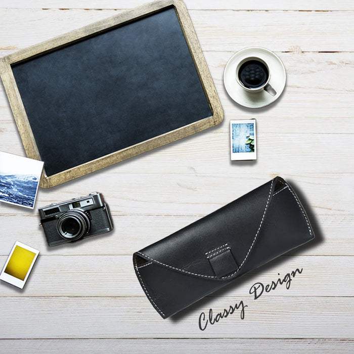 Tan Leather Sunglasses Case - Classy Leather Bags - Flyclothing LLC