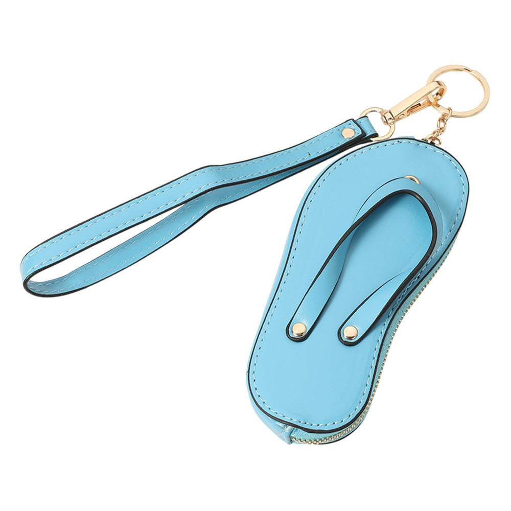 Faux Leather Flip-flop Mini Wristlet Bag Charm Coin Purse - Madeline Love - Flyclothing LLC