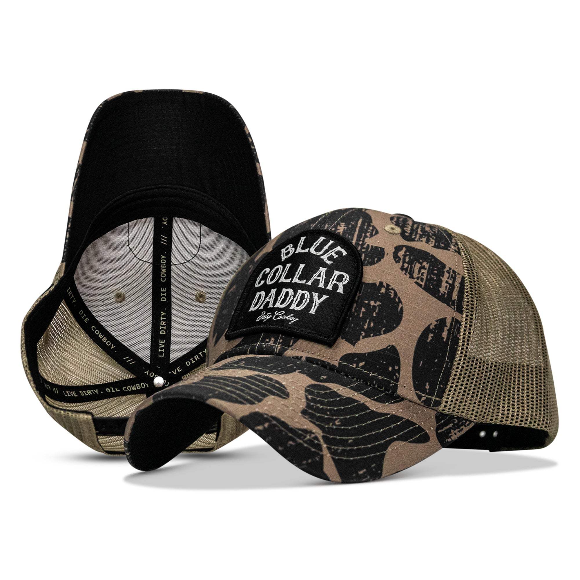Blue Collar Daddy Patch Original Ripstop Classic Snapback Hat - DIRTY COWBOY USA - Flyclothing LLC