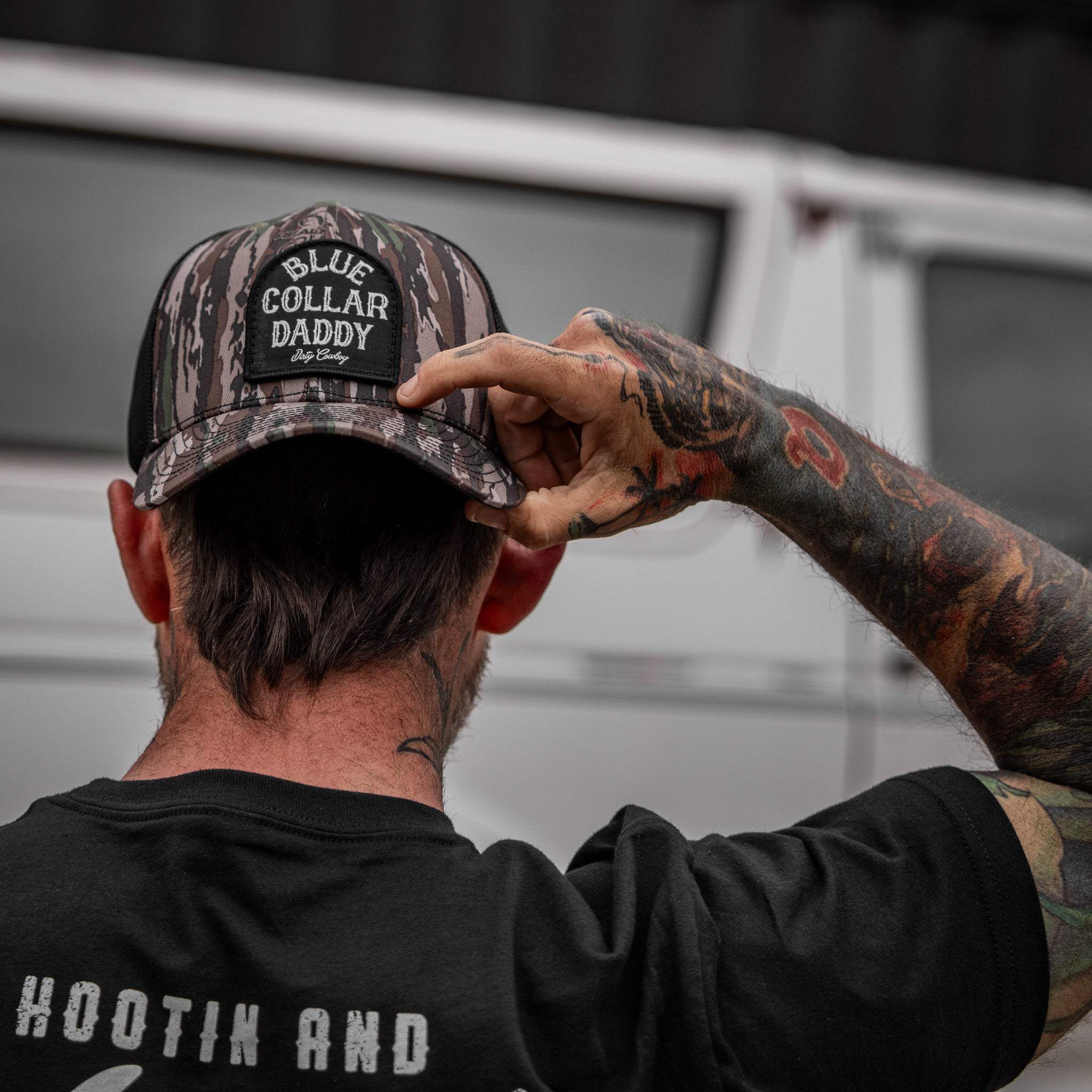 Blue Collar Daddy Patch Snapback Hat - DIRTY COWBOY USA - Flyclothing LLC
