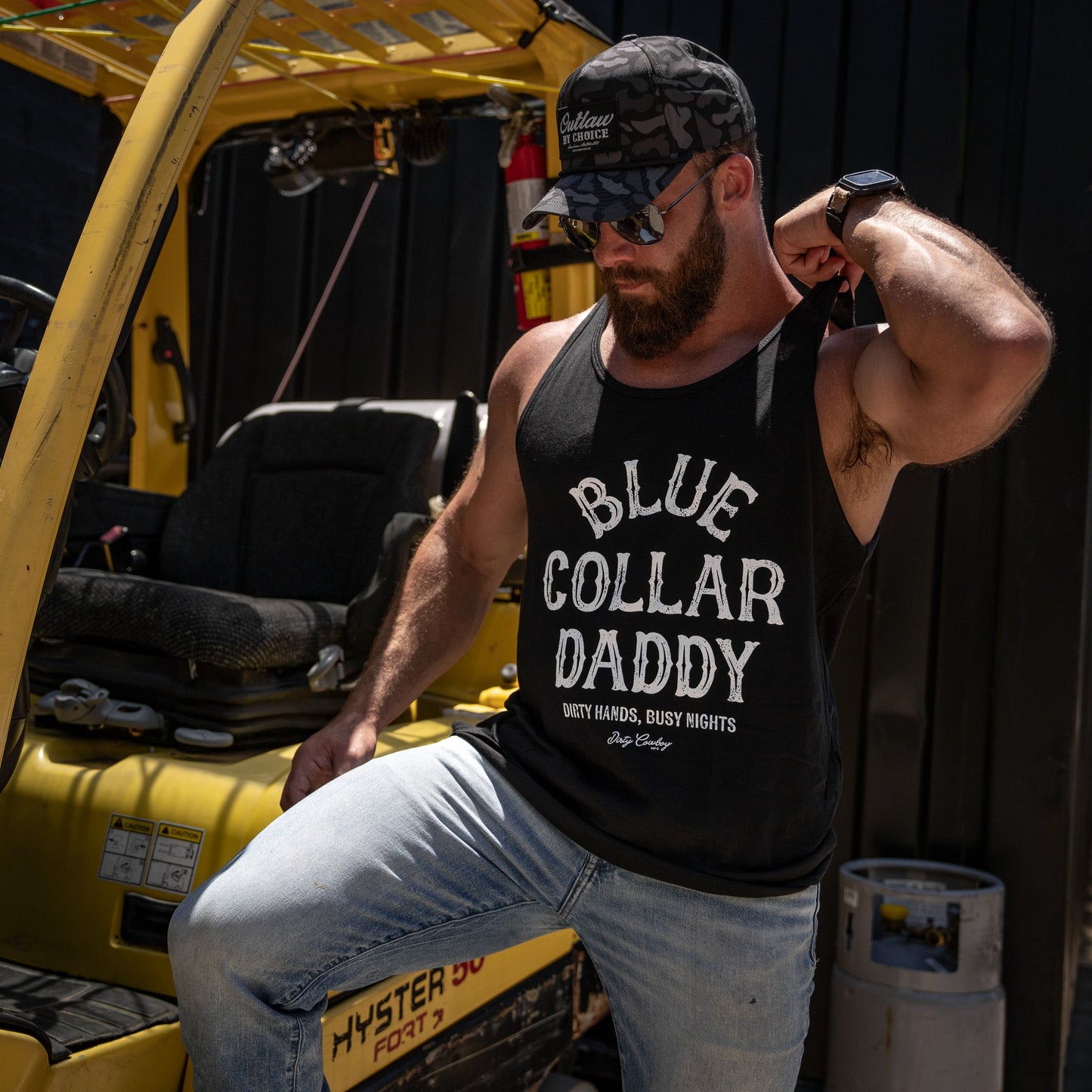 Blue Collar Daddy Men's Tank Top - DIRTY COWBOY USA - Flyclothing LLC