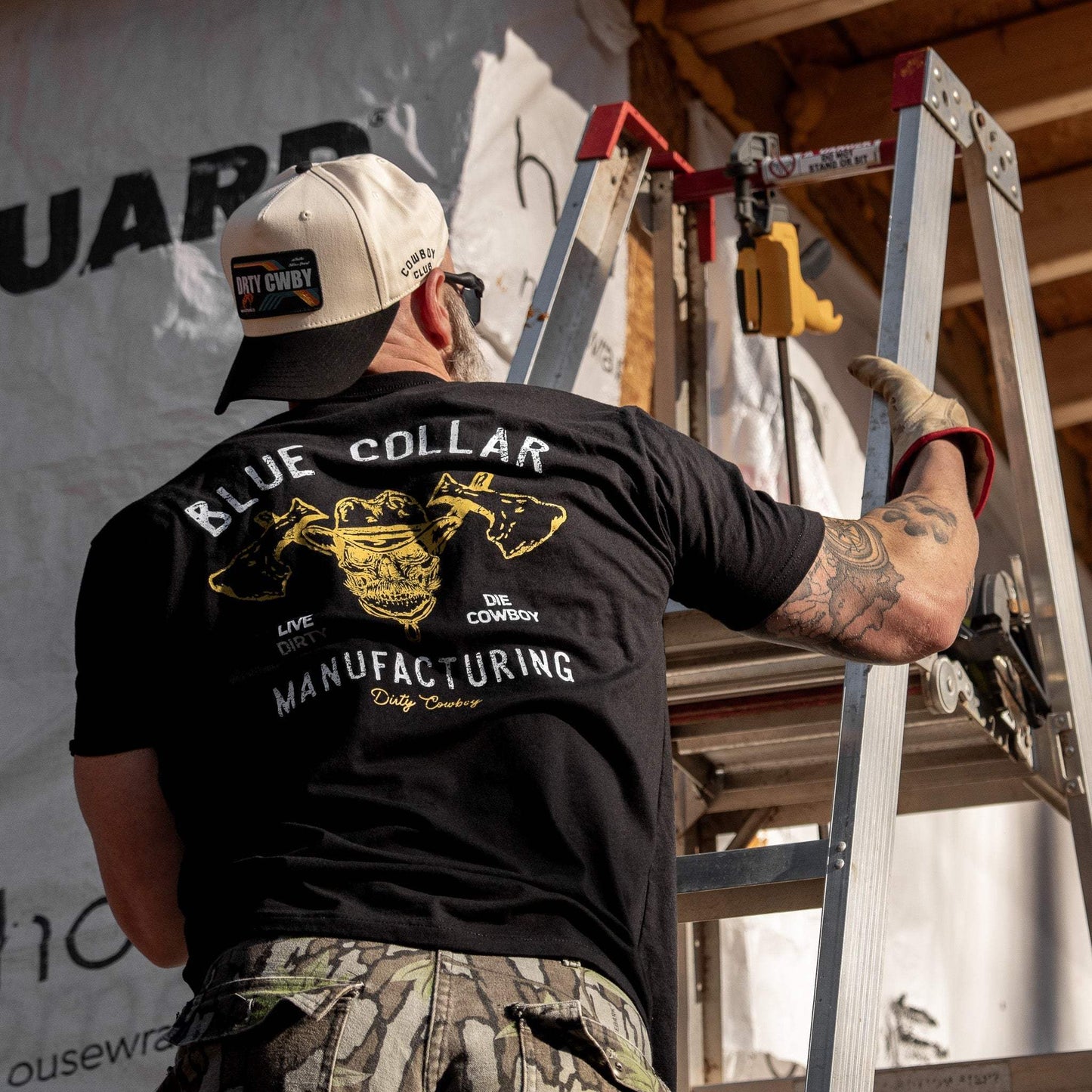 Blue Collar Hatchet Men's T-Shirt - DIRTY COWBOY USA - Flyclothing LLC