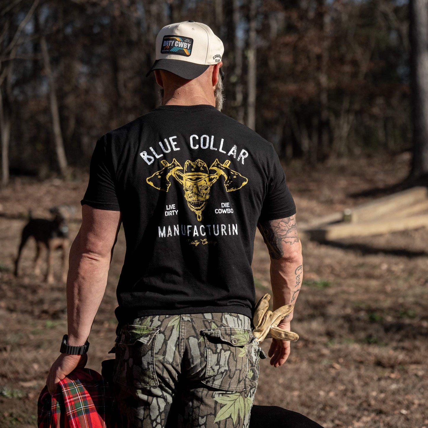 Blue Collar Hatchet Men's T-Shirt - DIRTY COWBOY USA - Flyclothing LLC