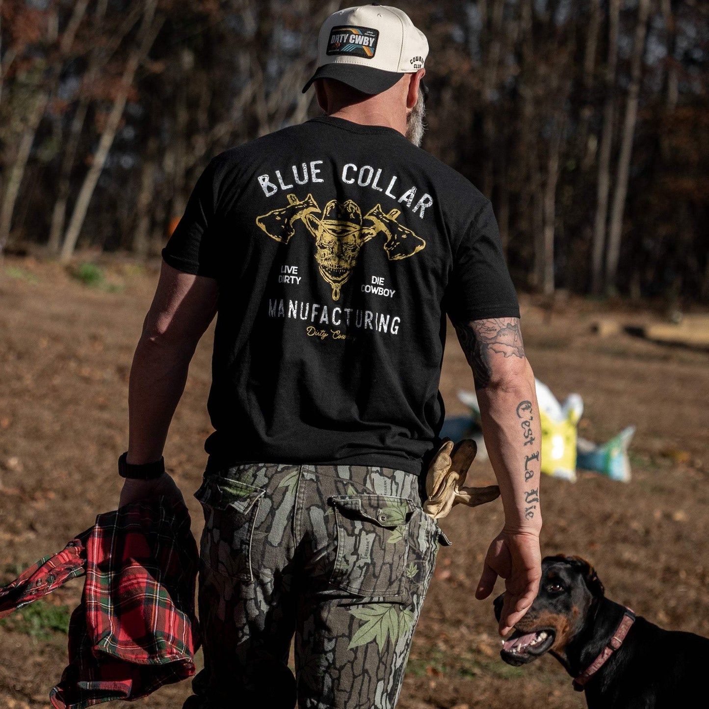 Blue Collar Hatchet Men's T-Shirt - DIRTY COWBOY USA - Flyclothing LLC