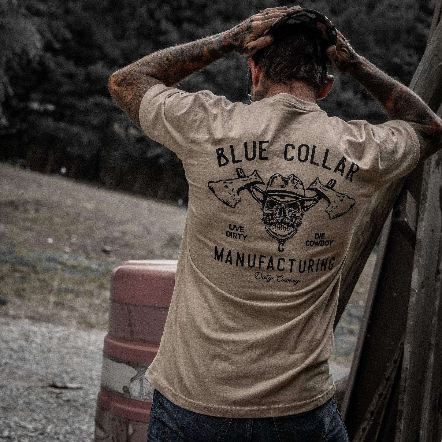 Blue Collar Hatchet Men's T-Shirt - DIRTY COWBOY USA - Flyclothing LLC