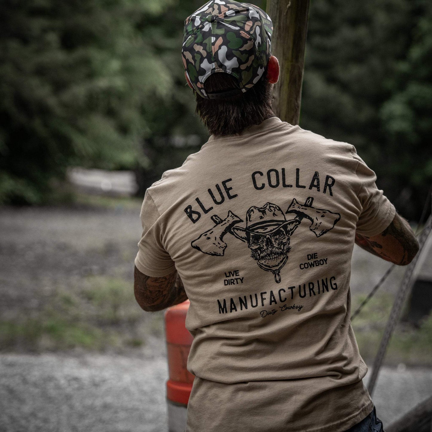 Blue Collar Hatchet Men's T-Shirt - DIRTY COWBOY USA - Flyclothing LLC