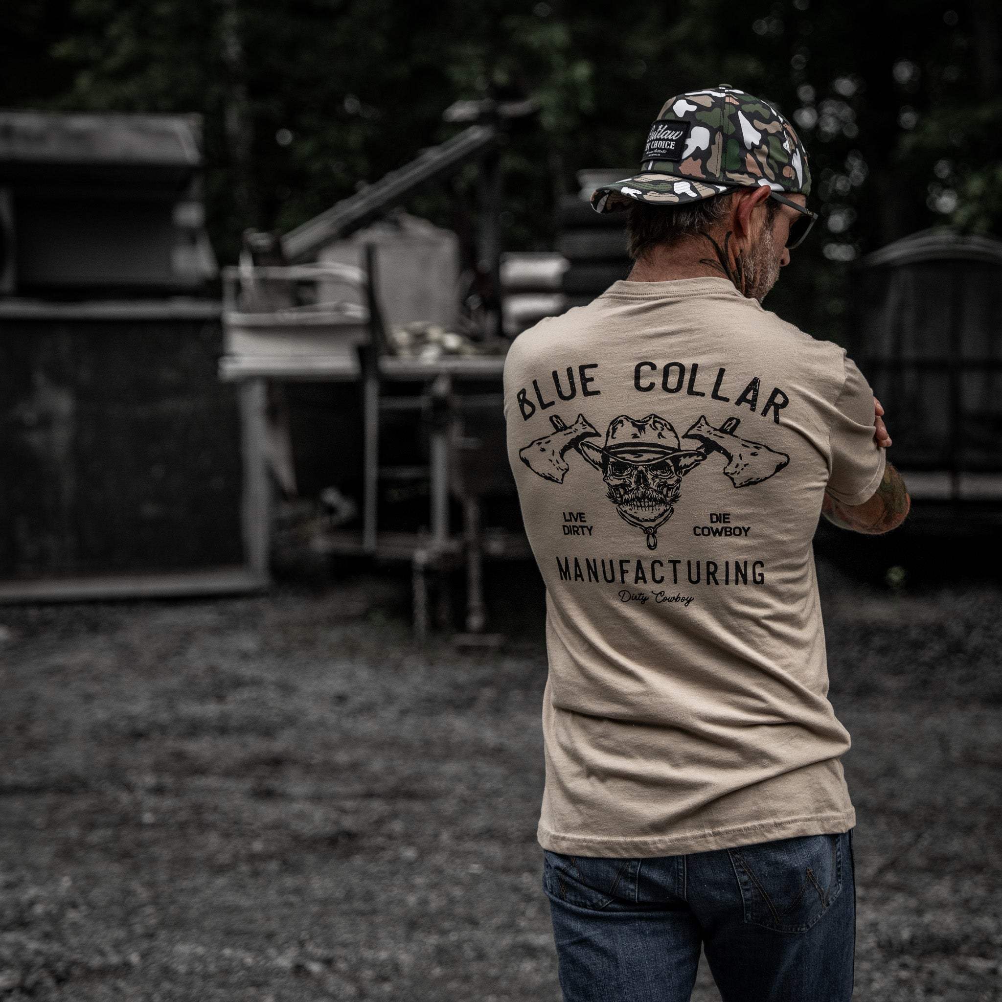 Blue Collar Hatchet Men's T-Shirt - DIRTY COWBOY USA - Flyclothing LLC