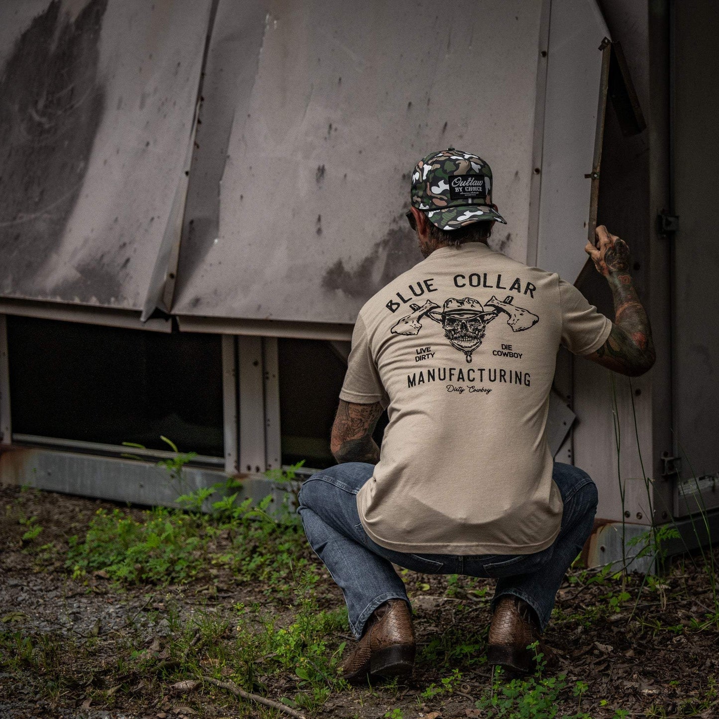 Blue Collar Hatchet Men's T-Shirt - DIRTY COWBOY USA - Flyclothing LLC