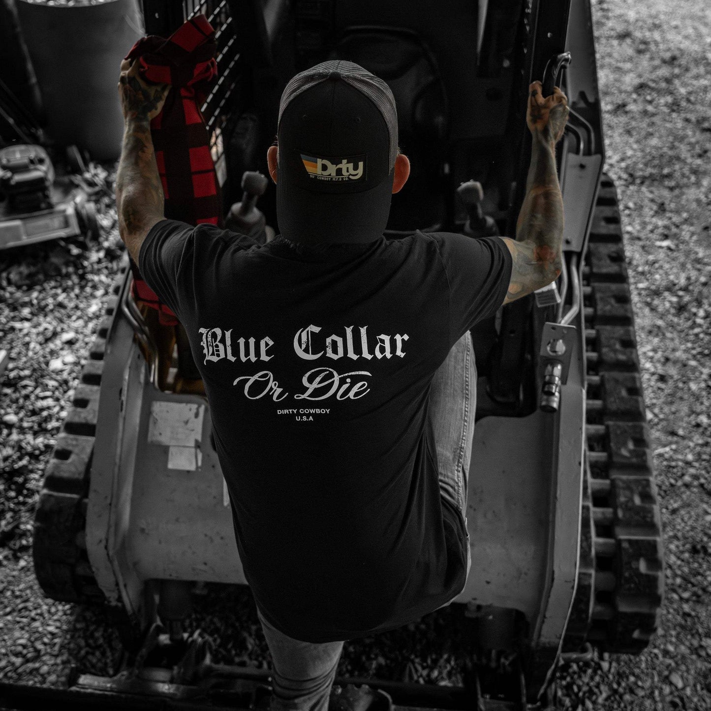 Blue Collar Or Die Men's T-Shirt - DIRTY COWBOY USA - Flyclothing LLC