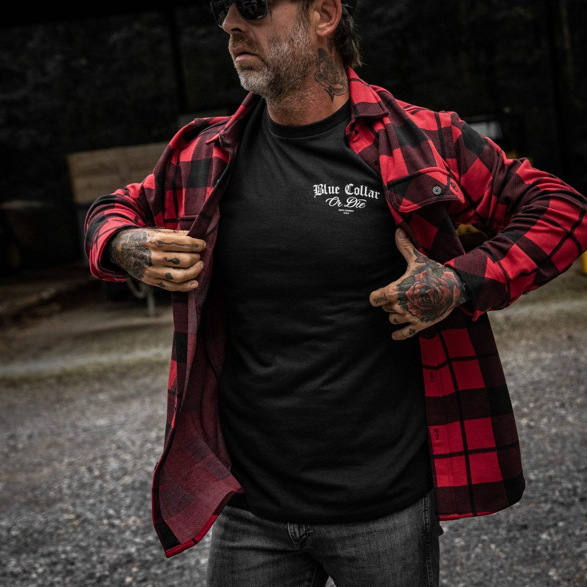Blue Collar Or Die Men's T-Shirt - DIRTY COWBOY USA - Flyclothing LLC
