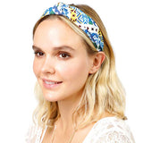 Aztec Patterned Burnout Knot Headband - Madeline Love - Flyclothing LLC