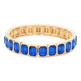 Emerald Cut Stone Stretch Evening Bracelet - Madeline Love - Flyclothing LLC
