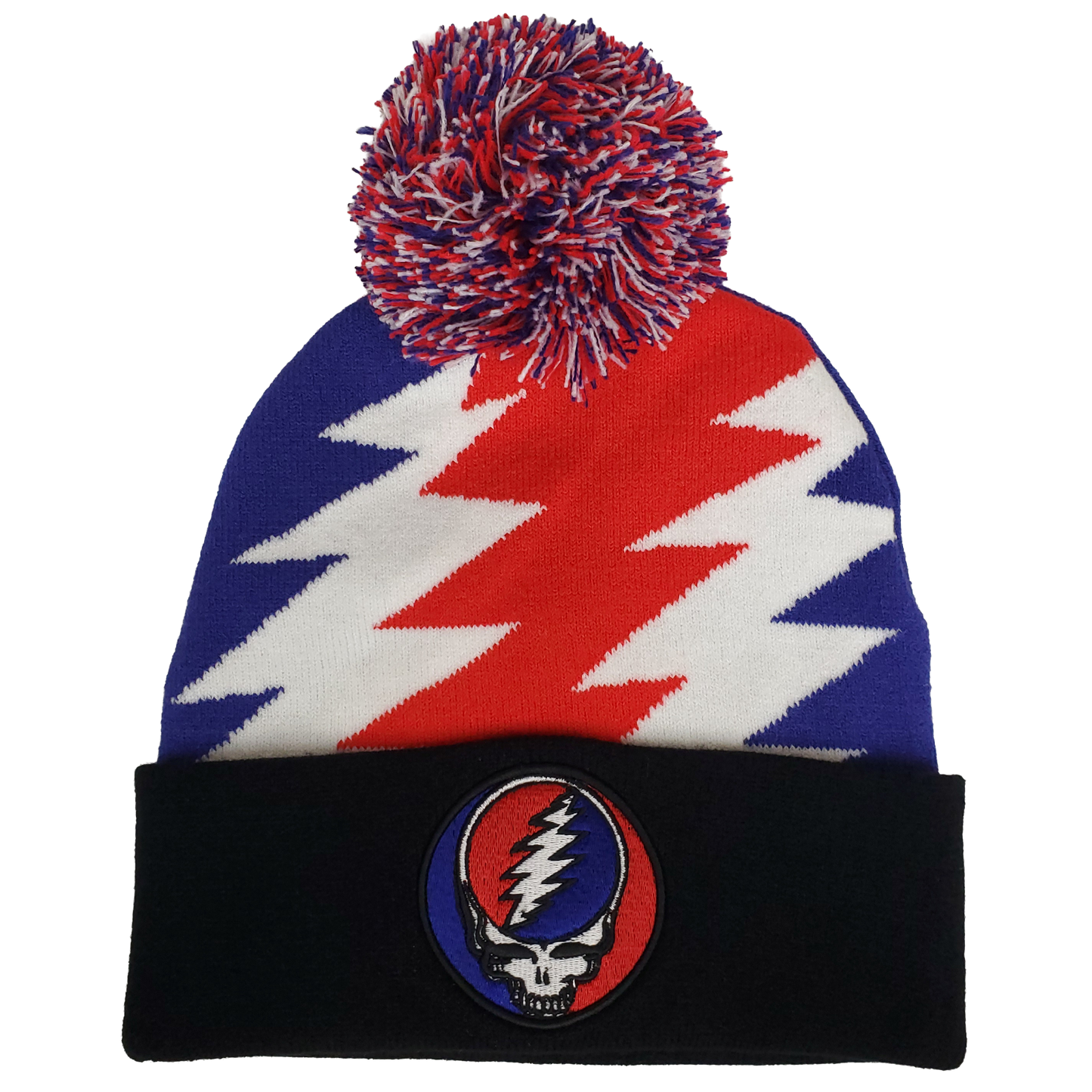 GRATEFUL DEAD SYF JACQUARD 1X1 RIBBED POM KNIT HAT