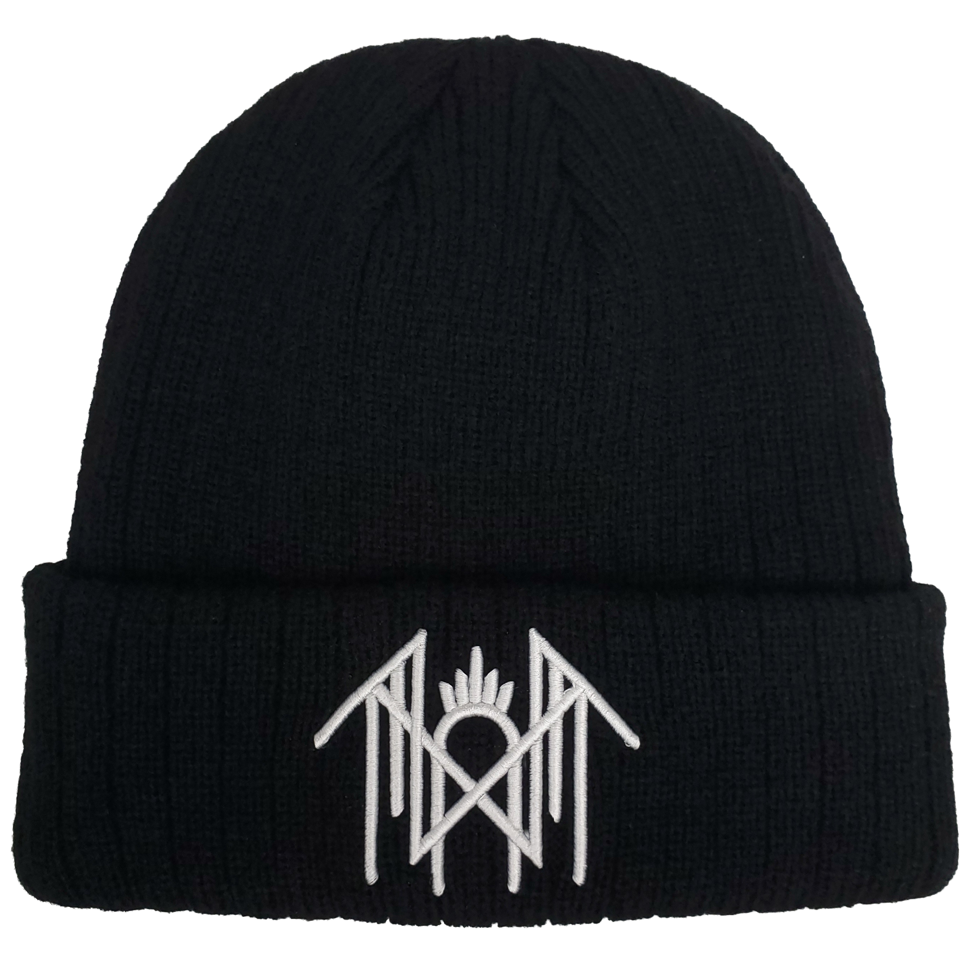 SLEEP TOKEN EMBROIDERED LOGO 3XL1 RIBBED BLACK ACRYLIC KNIT HAT
