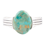 Bold Blue Turquoise and Sterling Silver Cuff Bracelet - Barse Jewelry