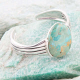 Bold Blue Turquoise and Sterling Silver Cuff Bracelet - Barse Jewelry