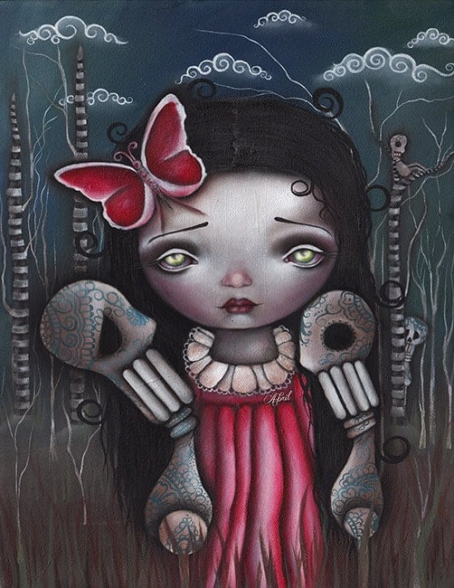 Black Market Art Company Bones Butterflies Print