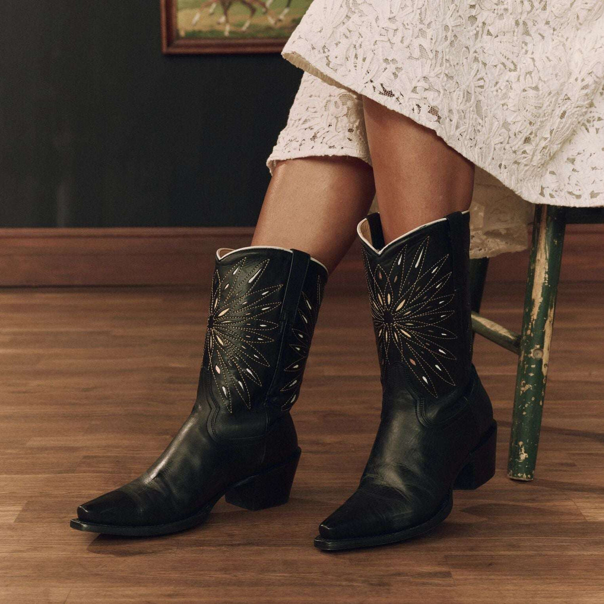 Stetson & The Great. The Southwest Cowboy Boot Black - Stetson - Flyclothing LLC