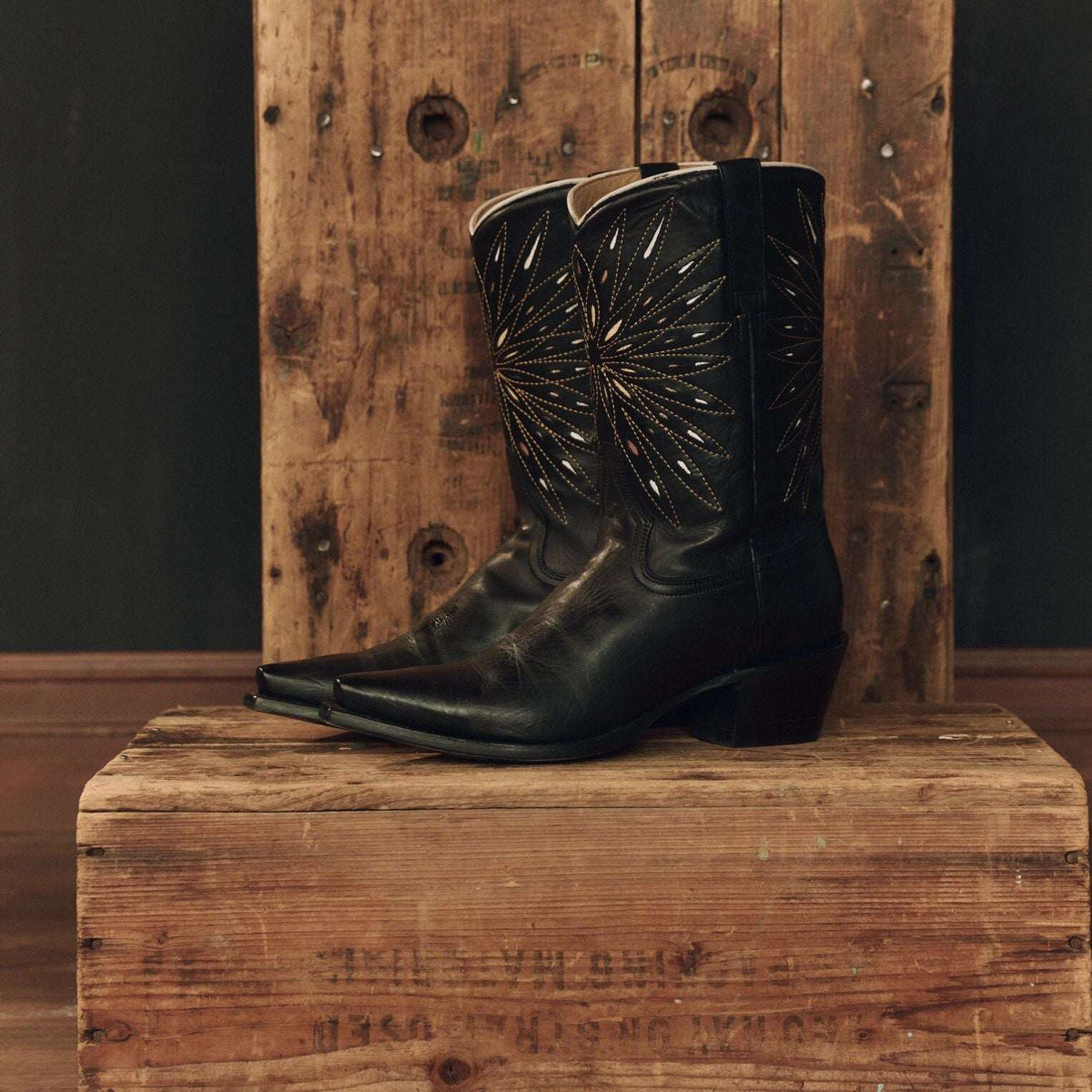 Stetson & The Great. The Southwest Cowboy Boot Black - Stetson - Flyclothing LLC