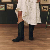 Stetson & The Great. The Basket Weave Cowboy Boot Black - Stetson - Flyclothing LLC