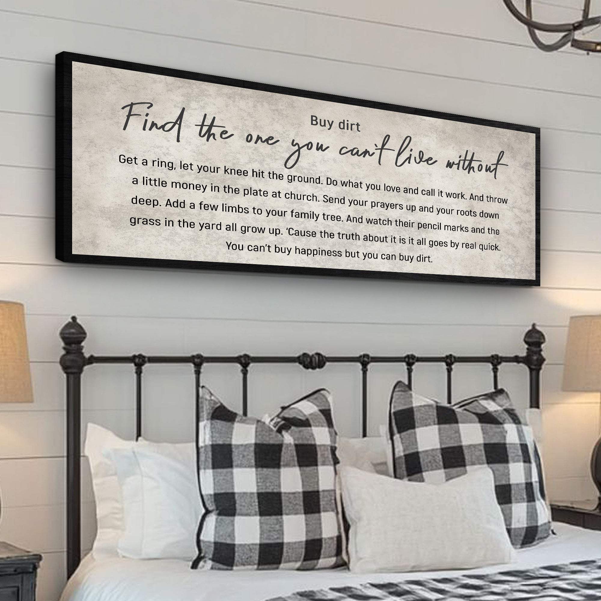 Find The One You Can't Live Without Family Sign III - Tailored Canvases - Flyclothing LLC