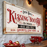 Vintage Rustic Kissing Booth Sign IV - Tailored Canvases - Flyclothing LLC
