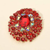 Oval Center Stone Accent Rhinestone Embellished Statement Pin Brooch - Madeline Love - Flyclothing LLC