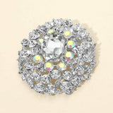 Oval Center Stone Accent Rhinestone Embellished Statement Pin Brooch - Madeline Love - Flyclothing LLC