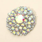 Oval Center Stone Accent Rhinestone Embellished Statement Pin Brooch - Madeline Love - Flyclothing LLC