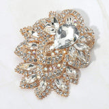 Bold Rhinestone Flower Statement Brooch Pendant - Madeline Love - Flyclothing LLC